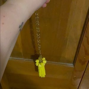 J.Crew Long flower necklace